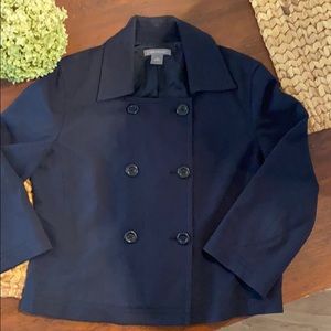 Ann Taylor navy blue double breasted coat 🧥 ❤️